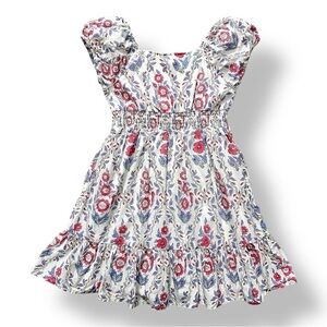 Roller Rabbit | Smocked Waist Block Print Dress (8)